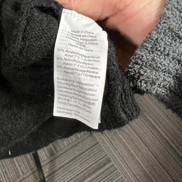 J.Crew Mercantile Black Alpaca Blend Lace Trim Button Cardigan – Size M - Picture 11 of 11